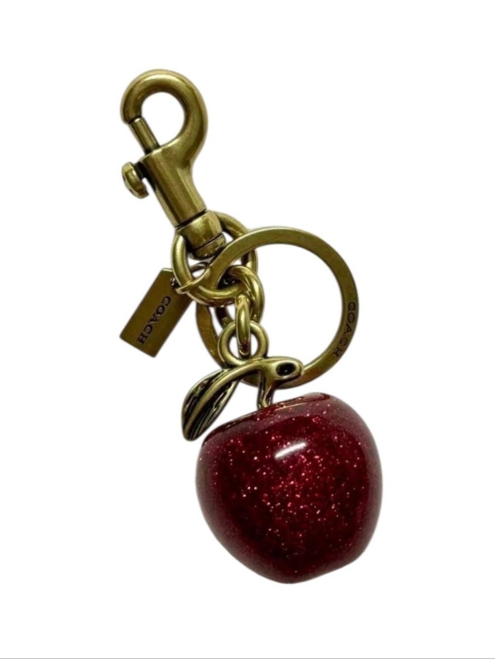 COACH Red Apple Bag Charm